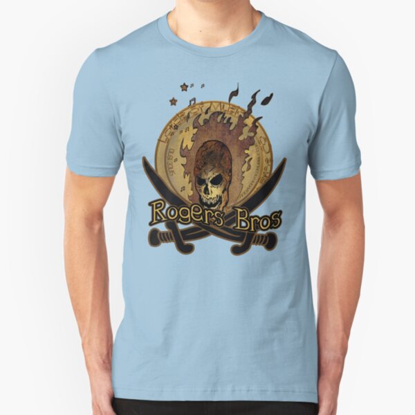 sword and skull by rogers bros Slim Fit T-Shirt