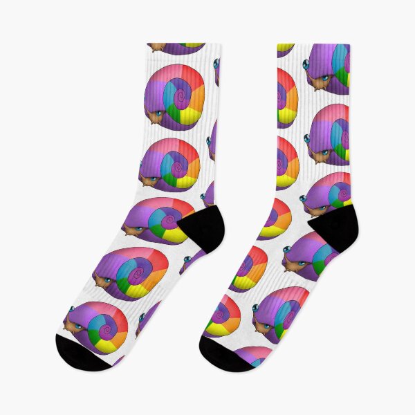 Aperçu de l'œuvre Drapeau arc-en-ciel 9 bandes Coming Out Pride Snail créée et vendue par PrideSnails.