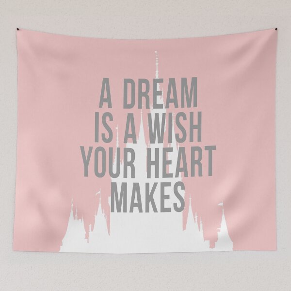 Item preview, a dream is a wish your heart makes Millennial Pink designed and sold by FandomTrading.