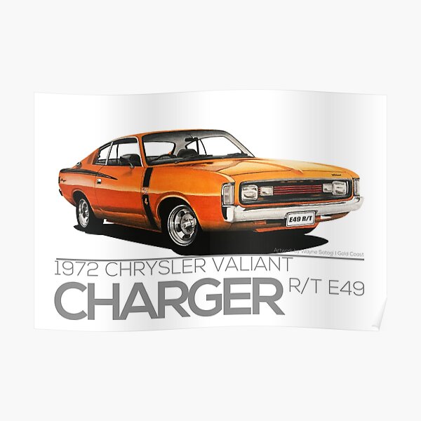 1972 Chrysler Valiant Charger R/T E49 'Enthusiasts Series' Poster