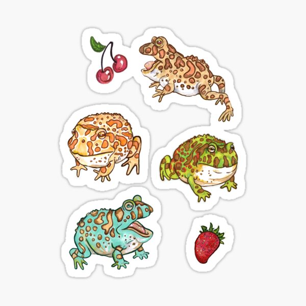Ornate Horned Frogs Sticker