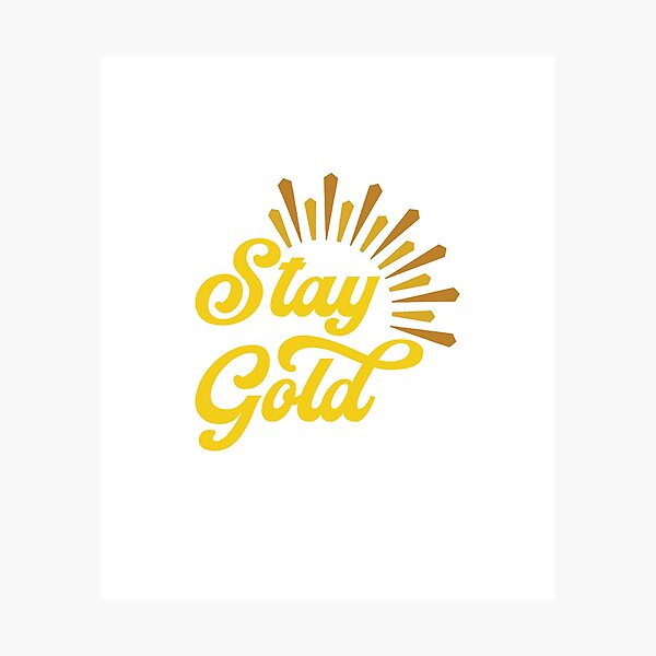 Stay Gold Sunburst Photographic Print