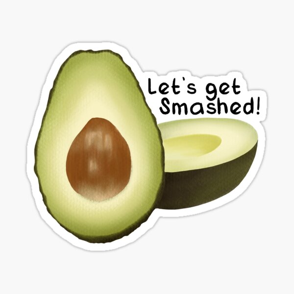 Smashed Avocado Stickers | Redbubble