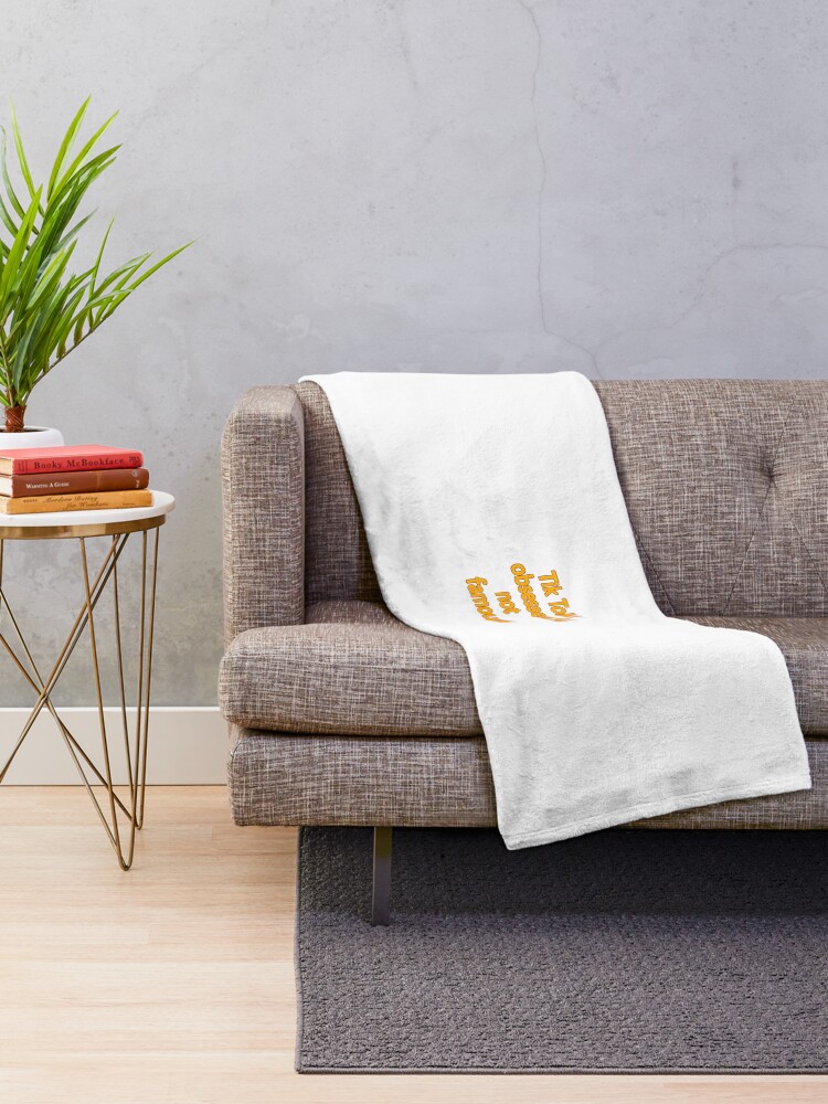 "Tik Tok obsessed " Throw Blanket for Sale by DesignDanielle Redbubble