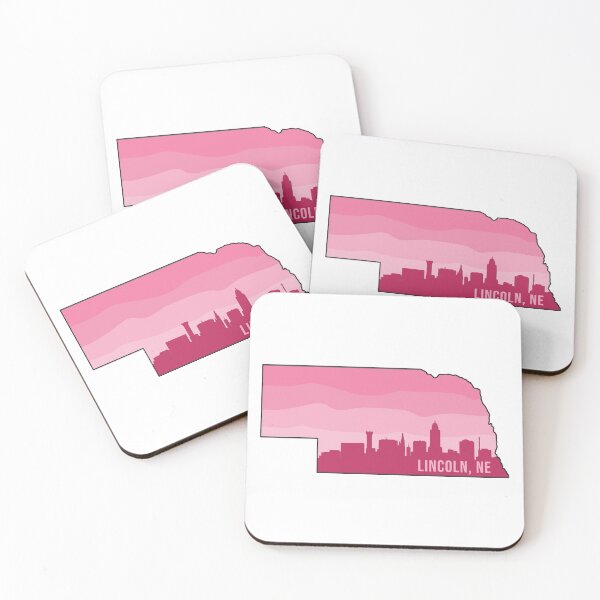 Item preview, Nebraska Lincoln Skyline Pink designed and sold by sydneyurban.