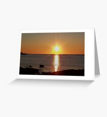 Winter Sunrise and Ocean - Kennebunk, Maine Greeting Card