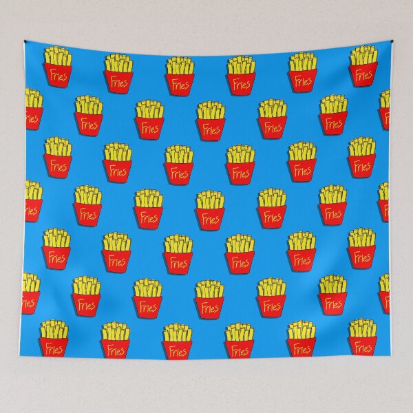 Item preview, french fries on blue designed and sold by B0red.