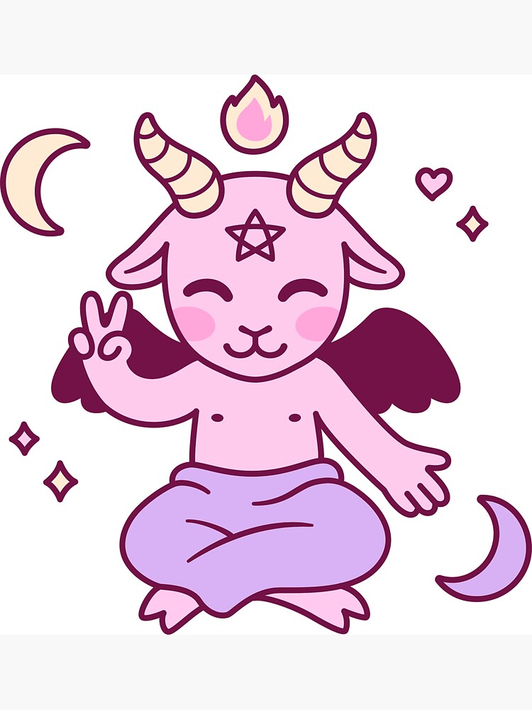 "Cute cartoon Satan, kawaii Baphomet" Magnet by irmirx | Redbubble