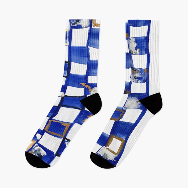 Item preview, Blue and White Checks designed and sold by LIMEZINNIASDES.