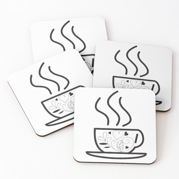 Item preview, Hot Coffee and Hearts designed and sold by dinafried23.