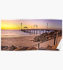 Sunset at Brighton, Adelaide, South Australia Poster
