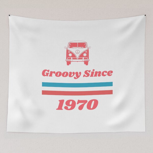 Item preview, Groovy Since 1970 retro birthday gift designed and sold by MoTeesMo.
