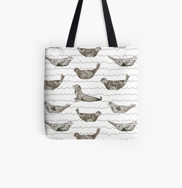 Seals of La Jolla All Over Print Tote Bag