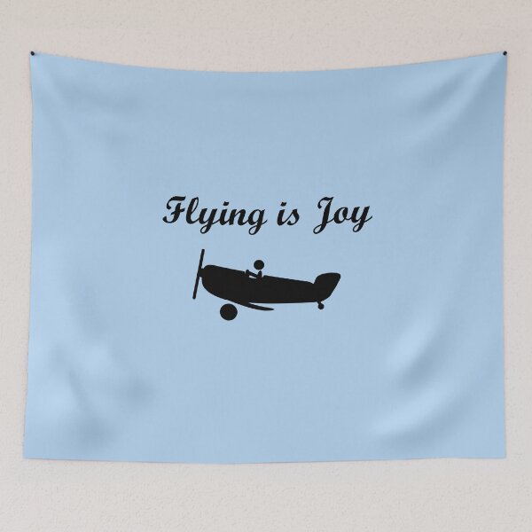 Item preview, Flying is Joy Airplane with Pilot Monotone designed and sold by TinyStarAmerica.