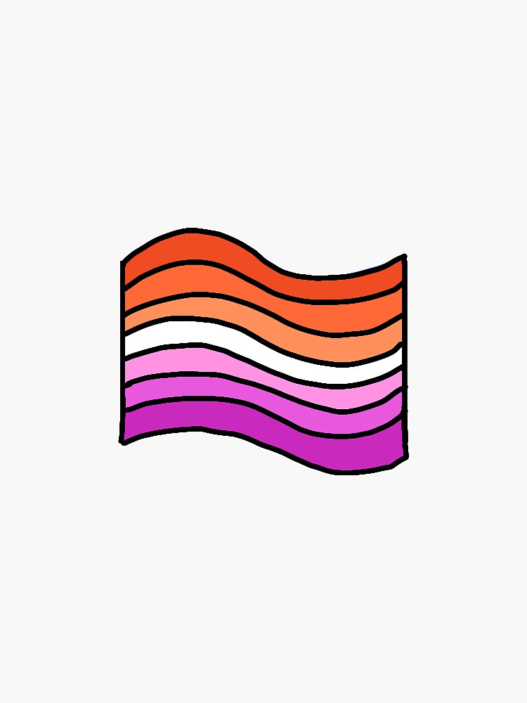 Lesbian Pride Flag Sticker By Sarahwelker Redbubble