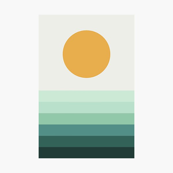 Item preview, retro sunset ocean designed and sold by Abby Busis.