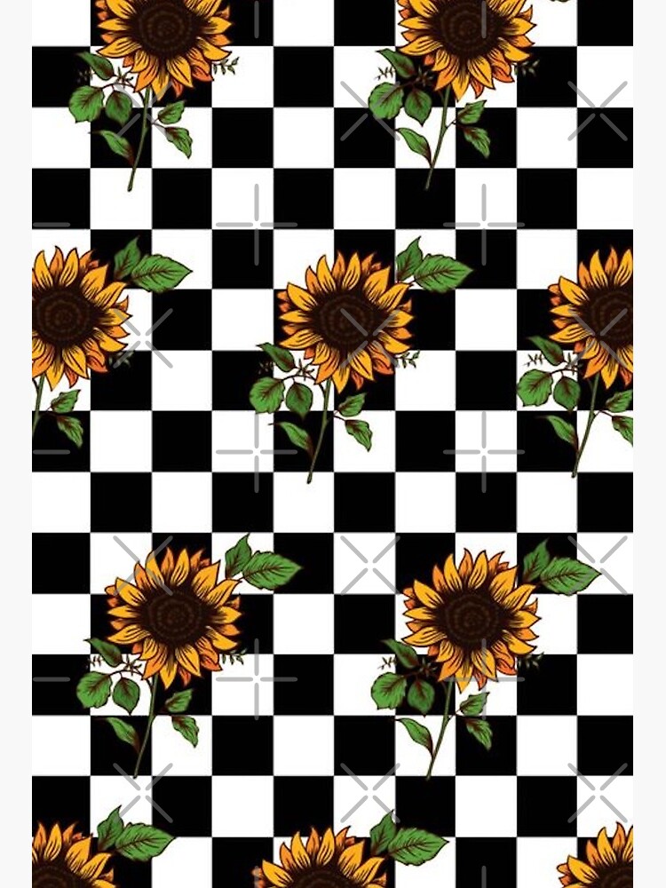 checkers and sunflowers