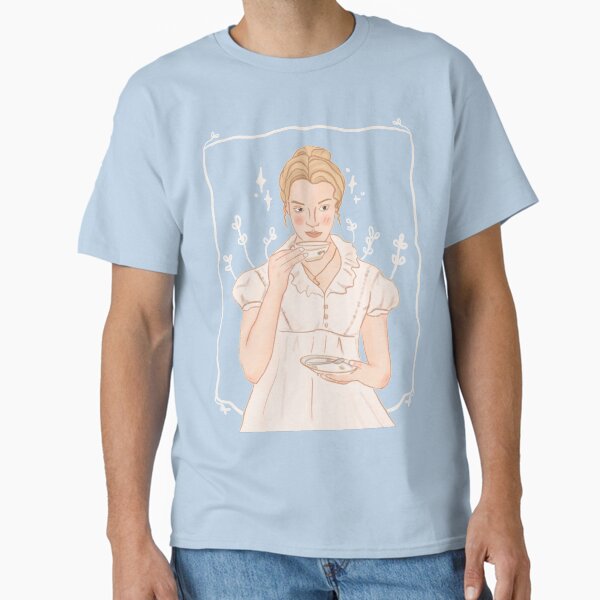 Women's T-Shirts [Out of Print] Jane Austen / Emma Relaxed Fit Tee [Gilded] (Midnight Navy) (Womens) Emma - Puffin in Bloom unisex book t-shirt — Out of Print
