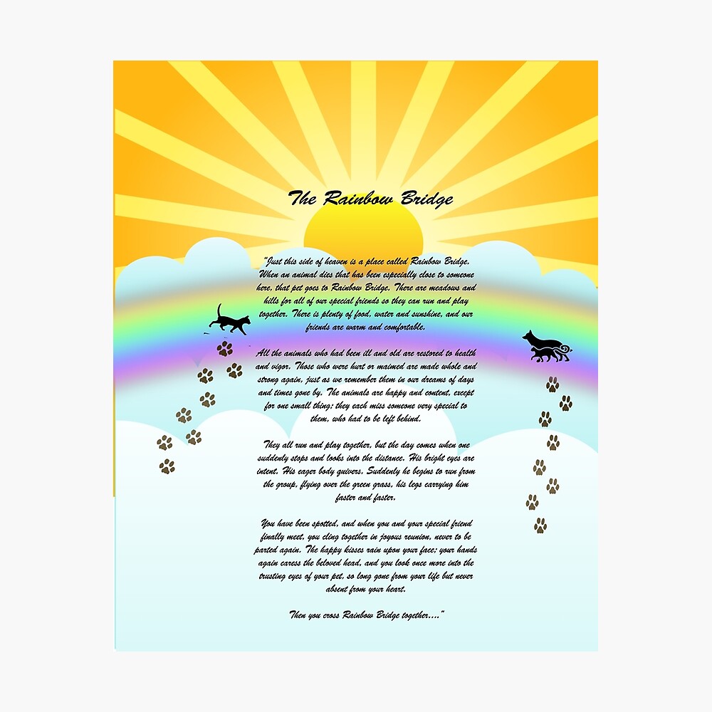 The Rainbow Bridge Pet Poem The Rainbow Bridge Pet Poem