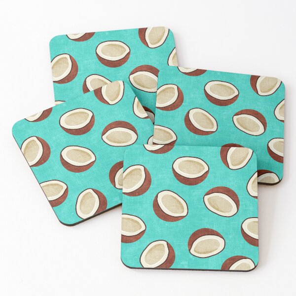 Item preview, Coconuts - Teal designed and sold by littlearrow.