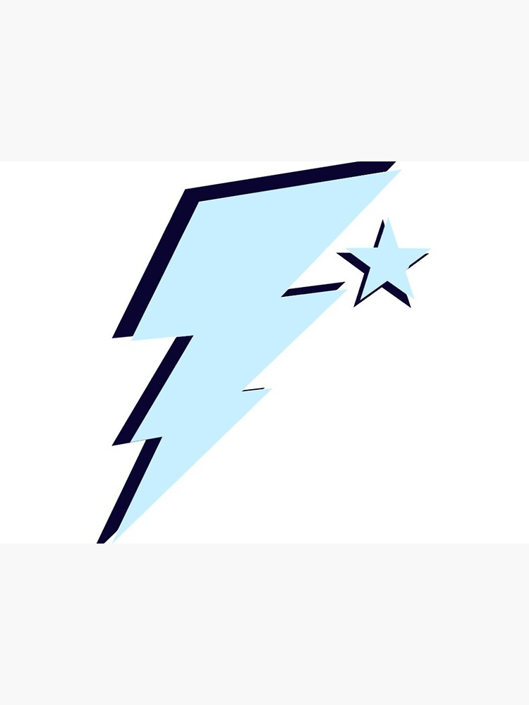 Layered Lightning Bolt and Star - Light blue and navy