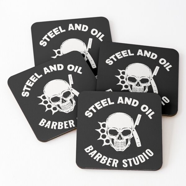 Item preview, Steel and oil barber studio designed and sold by dtmtattoo.