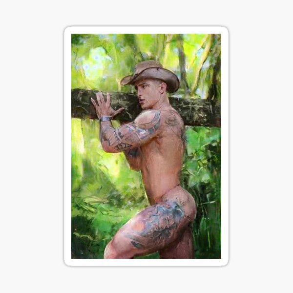 Cowboy Lumberjacked Inked Bro Realness Sticker