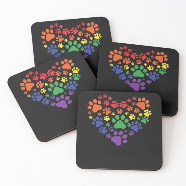 Item preview, Dog lover Rainbow Paw Print Gay Pride T Shirt designed and sold by Benvuza.