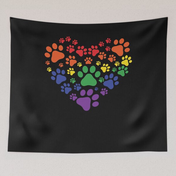 Item preview, Dog lover Rainbow Paw Print Gay Pride T Shirt designed and sold by Benvuza.