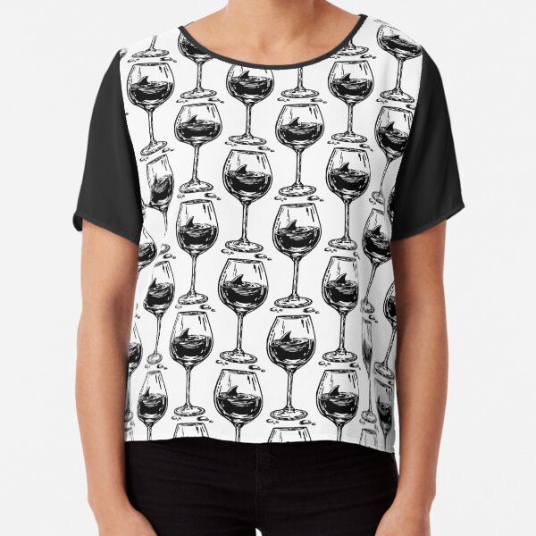 Low Tide Wine Chiffon Top