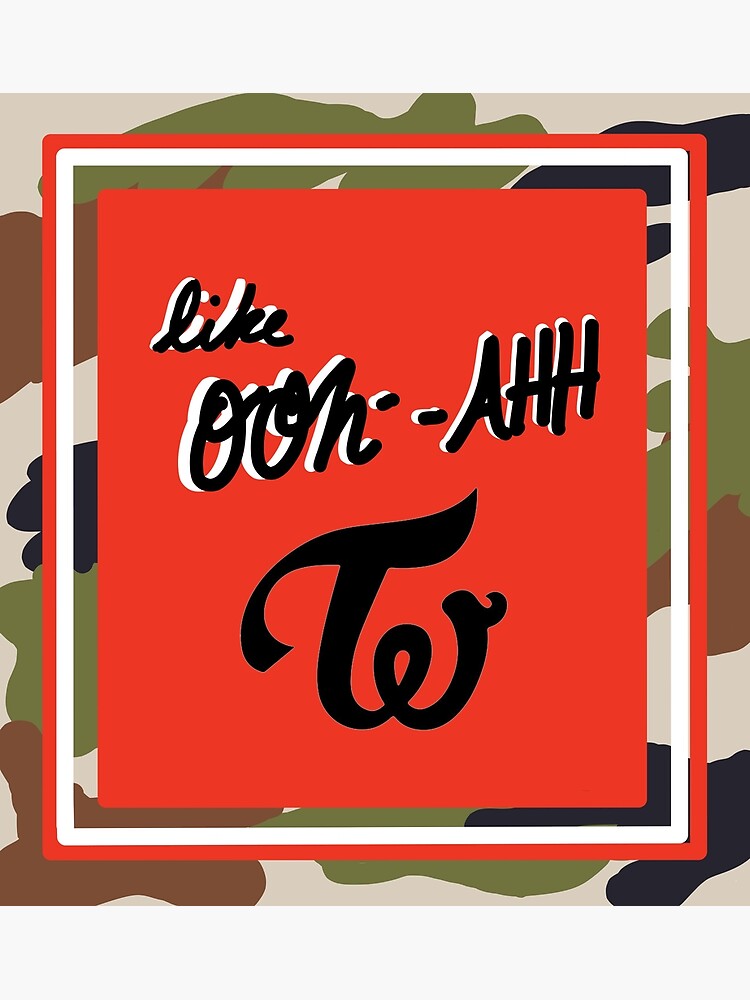 Twice Like Ooh Ahh Poster Art Greeting Card By Elatham18 Redbubble