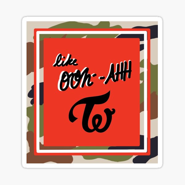 Twice Like Ooh Ahh Poster Art Sticker By Elatham18 Redbubble