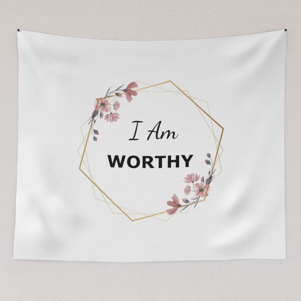 Item preview, I Am Worthy Positive Affirmation designed and sold by Bluepress.