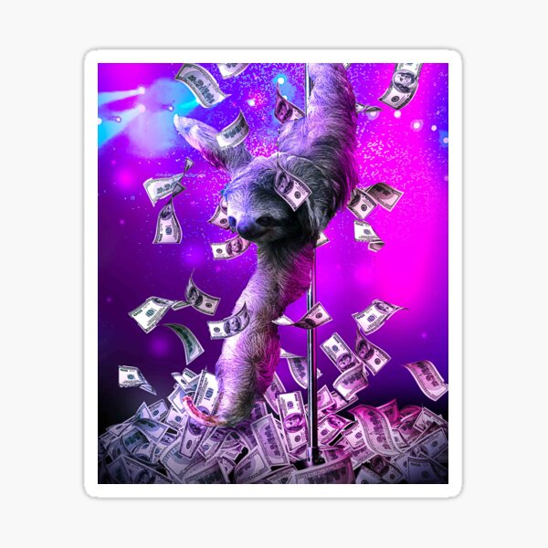 Dancing Pole Sloth Dance Sticker