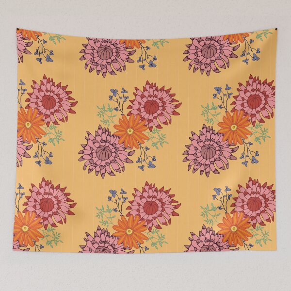 Item preview, Mustard Floral Pattern designed and sold by Sandra Vincent.