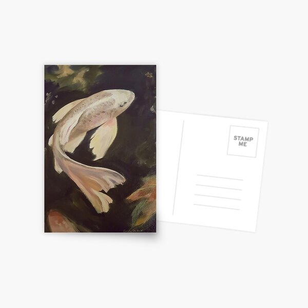 Artikel-Vorschau von Goldene Schmetterling Koi Malerei, designt und verkauft von Emily Bickell.