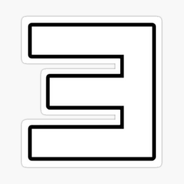 Eminem letter E Sticker