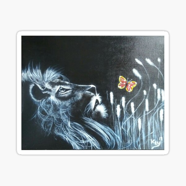 08. Lion In Watch by Kenneth Key Sticker