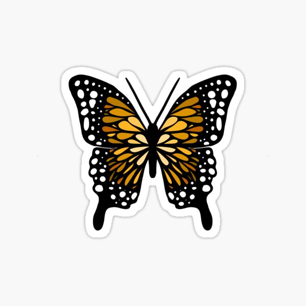 Yellow Butterfly Sticker
