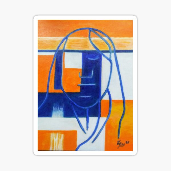 09. Abstract Man by Kenneth Key Sticker