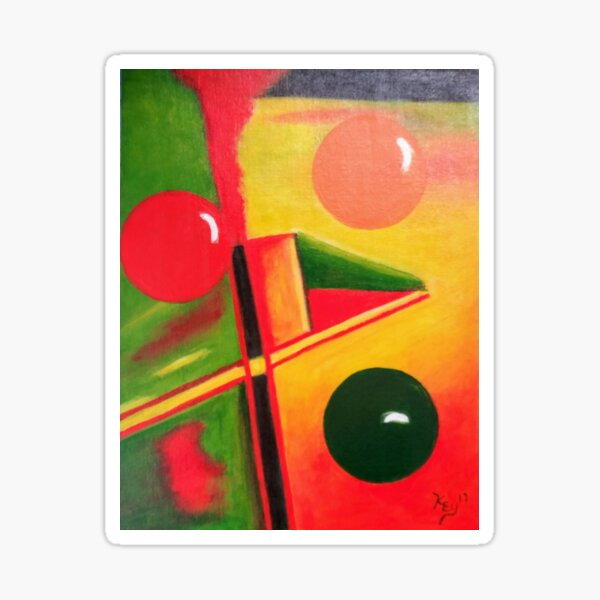 10. Circles in Abstract by Kenneth Key Sticker