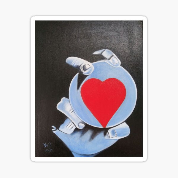 12. Heart in your hand by Kenneth Key Sticker