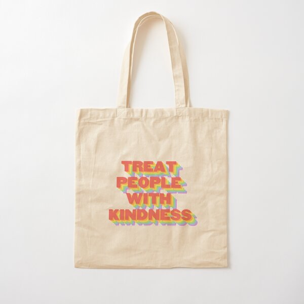 TRATAR A LAS PERSONAS CON AMABILIDAD (HARRY STYLES) Bolsa de algodón