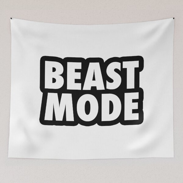 Item preview, Beast Mode Gym Motivational Quote designed and sold by maniacfitness.