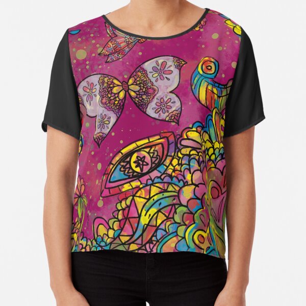 Sommerwiese bei Tag Chiffon Top