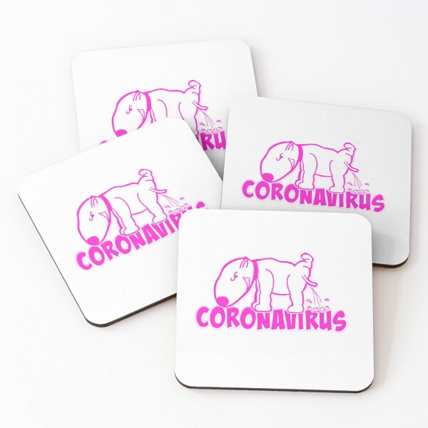 Item preview, DOG PEEING ON CORONAVIRUS COVID-19 PINK CHINESE FLU 2020 designed and sold by Nextlevellife.