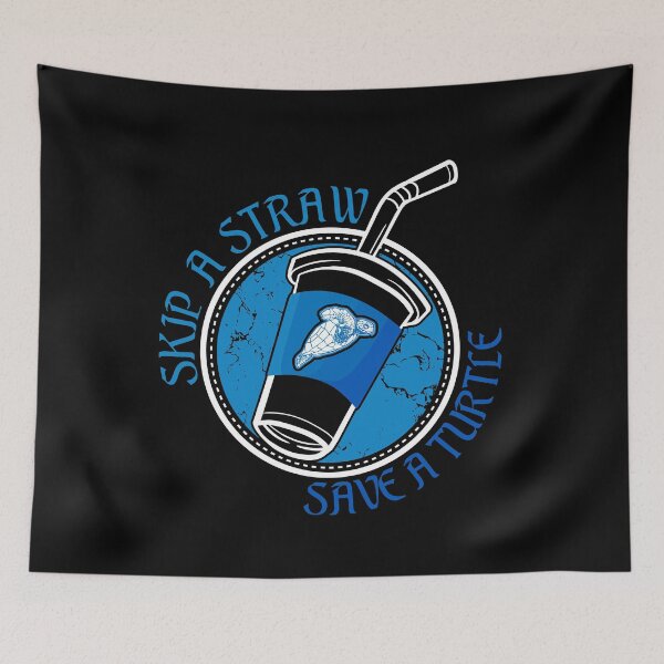 Item preview, Skip A Straw Save A Turtle Ocean Lover designed and sold by Captain Mood.