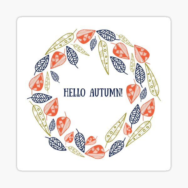 Hello, Autumn Sticker