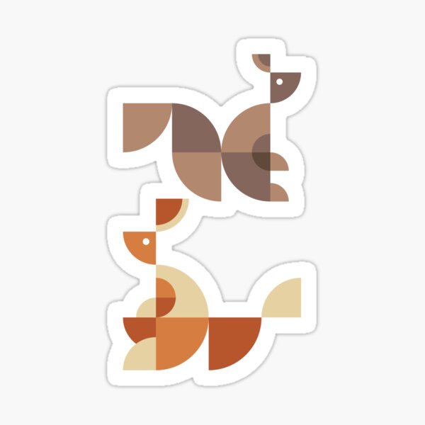 Quadrant Squirrel and Kangaroo Sticker
