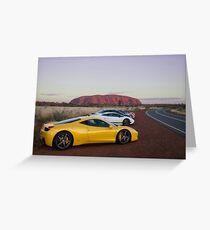 Ferrari 458 Italia at Uluru Greeting Card